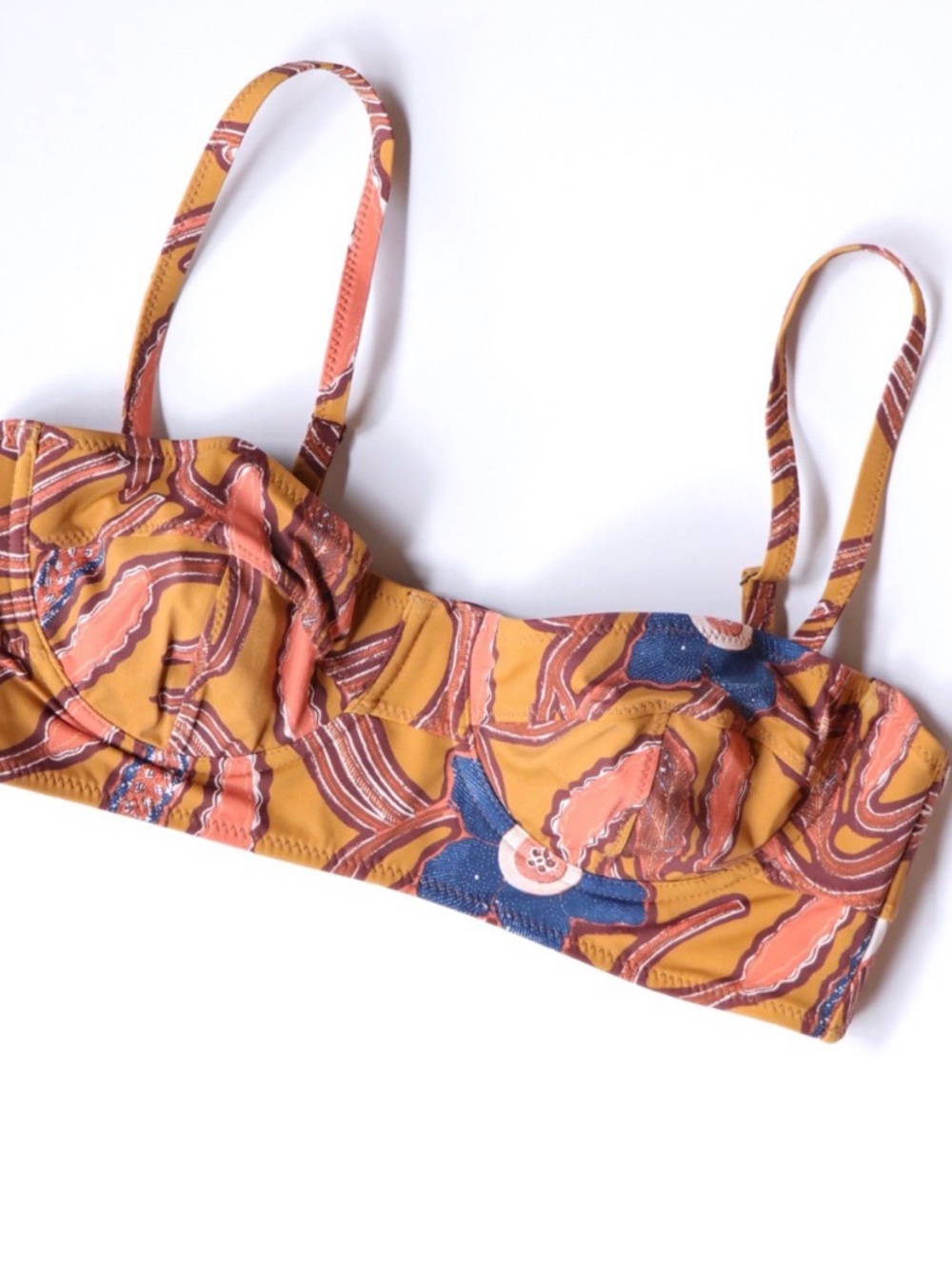 Ulla Johnson Zahara Bikini Top – Citrine Floral Print medium